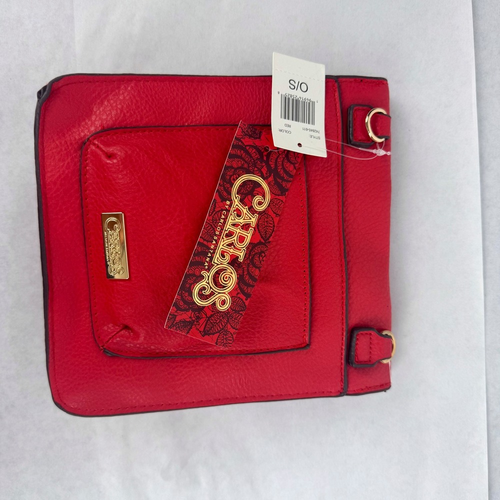 Carlos by Carlos Santana Red Studded Tassel Crossbody Bag 742845-611 NWT - Picture 3 of 8
